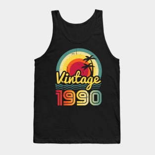 Vintage 1990 Made in 1990 33th birthday 33 years old Gift Tank Top